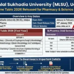 MLSU Time Table 2026, Date Sheet for B.Pharm & B.Sc Courses OUT