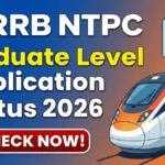 RRB NTPC Graduate Level Application Status 2026 Check at rrbapply.gov.in