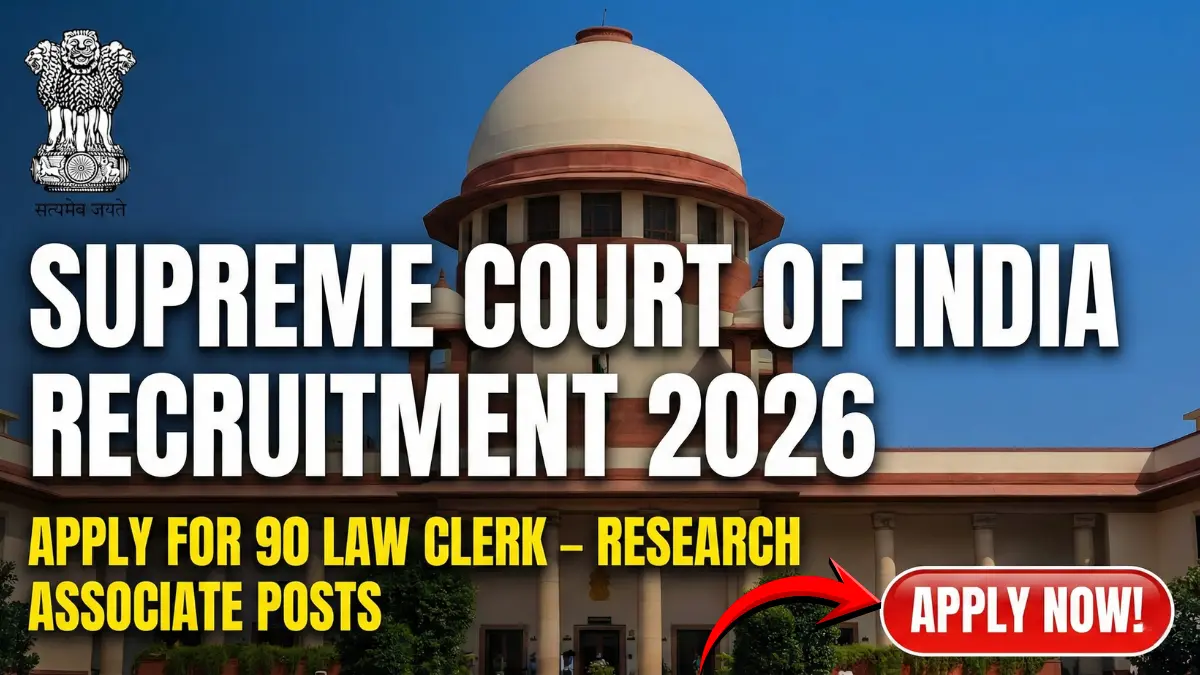 Supreme Court of India Recruitment 2026
